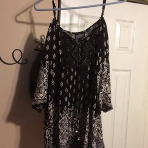NWOT Black off the shoulder shirt